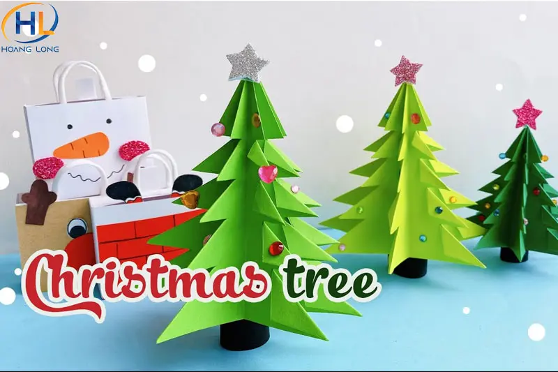 Hướng dẫn trang trí và làm cây thông noel bằng giấy đơn giản