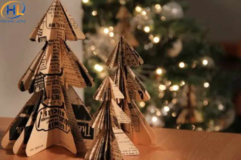 Hướng dẫn trang trí và làm cây thông noel bằng giấy đơn giản