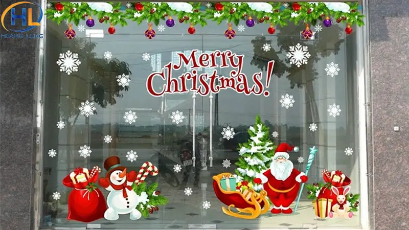 TOP 50 mẫu trang trí noel cho cửa kính đơn giản, đẹp và ấn tượng