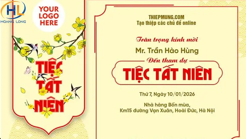 Hướng dẫn cách thiết kế và tạo thiệp mời tất niên online đẹp