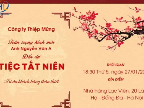 Hướng dẫn cách thiết kế và tạo thiệp mời tất niên online đẹp