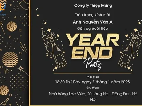 Hướng dẫn cách thiết kế và tạo thiệp mời tất niên online đẹp