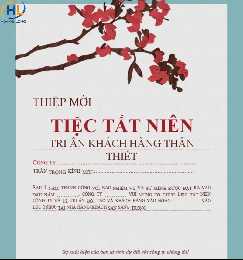 Top 20+ mẫu thiệp mời tất niên đẹp, ý nghĩa nhất năm 2025