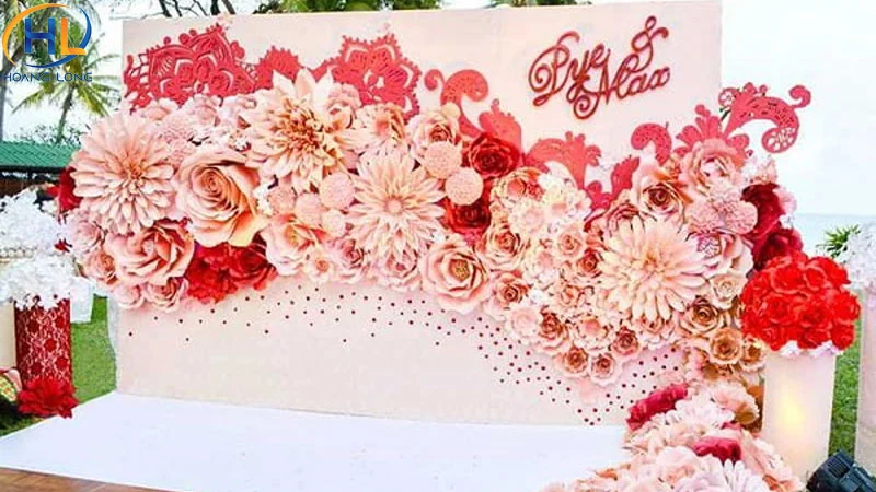 Gợi ý 8 mẫu background đám cưới tại nhà đơn giản có thể tự làm