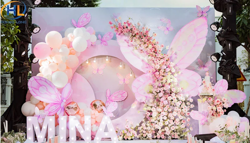 Những mẫu decor, background thôi nôi bé gái dễ thương 18 Những mẫu decor, background thôi nôi bé gái dễ thương