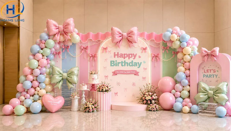 Những mẫu decor, background thôi nôi bé gái dễ thương 21 Những mẫu decor, background thôi nôi bé gái dễ thương