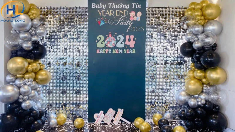 Backdrop tất niên sáng tạo theo concept riêng