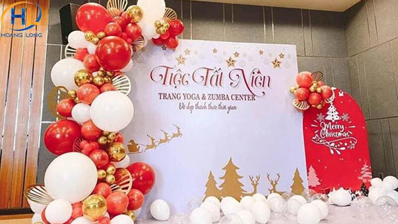 Backdrop tiệc tất niên, tổng kết cuối năm